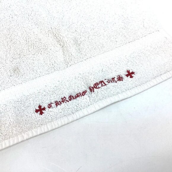 CHROME HEARTS logo Face towel interior towel cotton White/Red - Picture 3 of 7